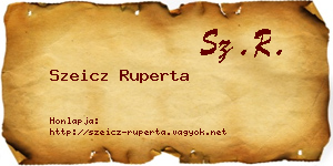 Szeicz Ruperta névjegykártya